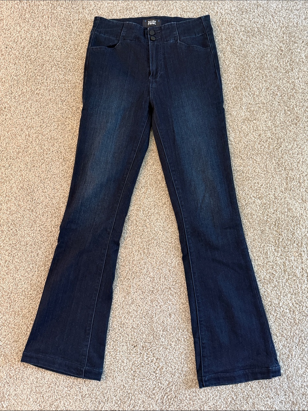 PAIGE Dark Blue Flare Jeans